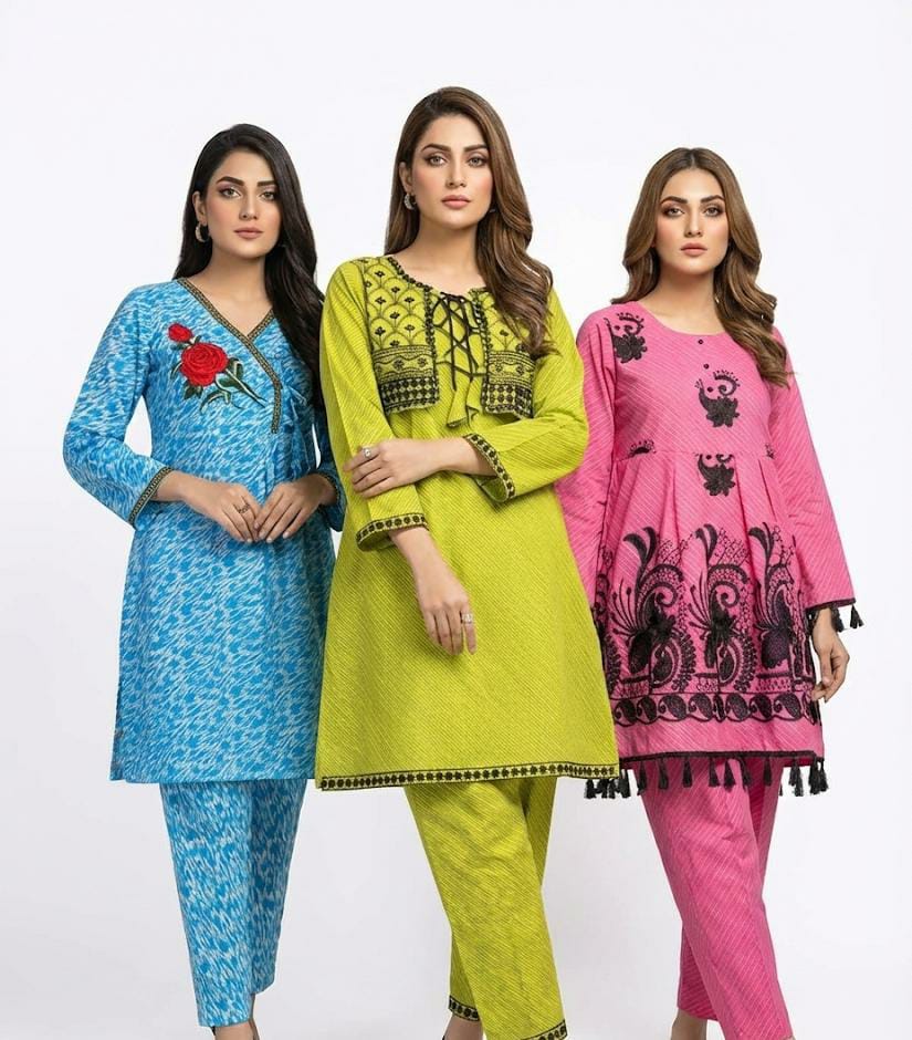 lawn 2 piece kurta trouser set
