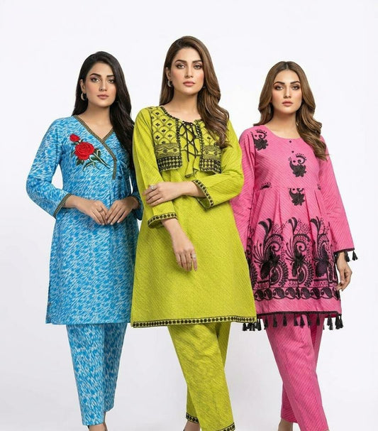 lawn 2 piece kurta trouser set